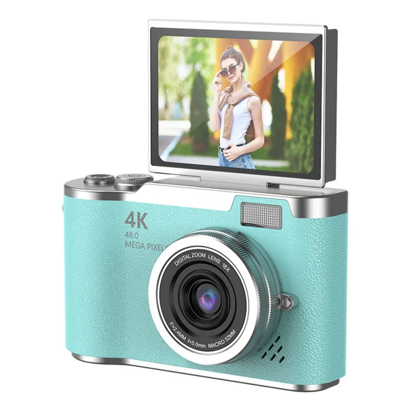 High-Definition HD Digital Camera Flip Screen 8X Digital Zoom Kids Photography Toy 4K 48MP Led Flash Light Video Camcorder CCD