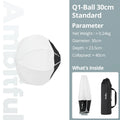 AMBITFUL Quick-setup Q1 30cm Softball & 45cm Bounce Softbox,mini Bownes For YN150/Forze60,GODOX MOUNT For ML100 ML150 AD300PRO