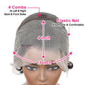 613 Blonde Pixie Cut Short Bob Loose Wave Human Hair Wigs Chocolate Brown Short Bob 13x4 Transparent Lace Front Wigs Preplucked