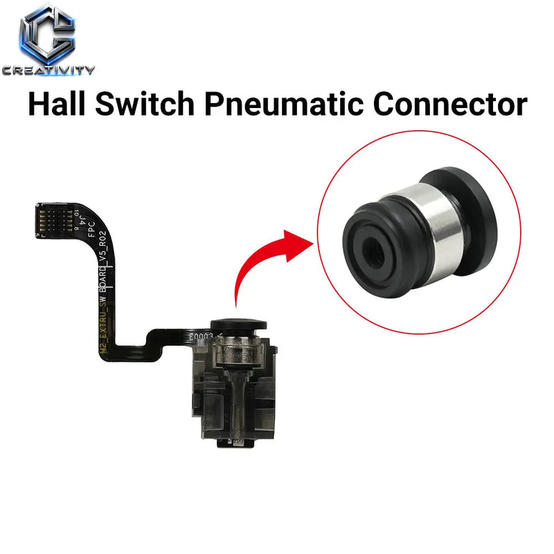 For Lab X1 P1P P1S A1 3D Printer PTFE Tube Hall Switch Pneumatic Connector Filament Extruder 3D Printer Parts Pneumatic Fitting