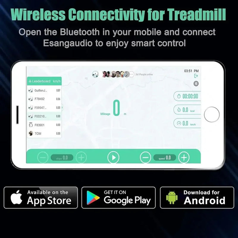 2.25HP Electric Treadmill with Smart App, LED | SAMAG