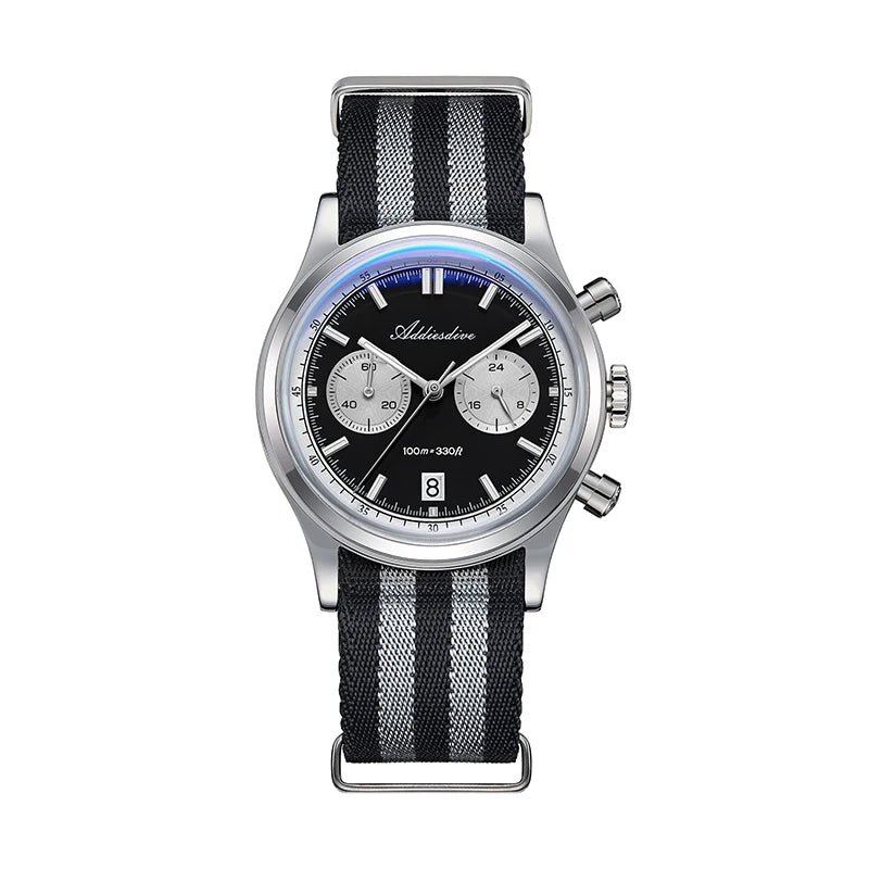 ADDIESDIVE Top Brand Men's Watch 10Bar Waterproof Bubble Mirror Glass Quartz Watches BGW9 Luminous Chronograph Diving Wristwatch