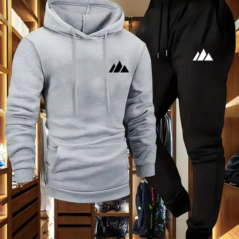 Men's Printed Pullover Hoodie Sweatpants Streetwear | SAMAG