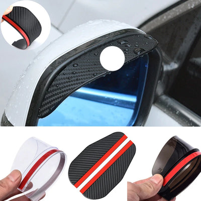 Car Rearview Mirror Rain Eyebrow Visor Carbon Fiber Side | SAMAG