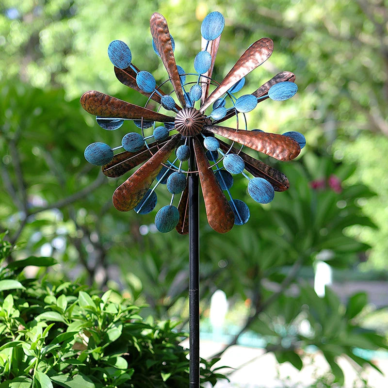 360° Rotating Garden Windmill Wind Chime Outdoor Solar-Powered Windmill Decor Perfect for Backyard Lawns Housewarming Gift