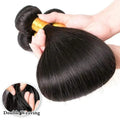 Brazilian Virgin Long Straight Human Hair Bundles 40‑42 Inch Double Weft 1/3/4 Bundles Human Hair Weave Extensions