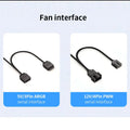 Teucer Infinite Mirror 120mm 5V 3Pin ARGB PC Case FAN 12V 4Pin PWM 800-2000RPM 12cm Chassis CPU Water Cooling Ventilator