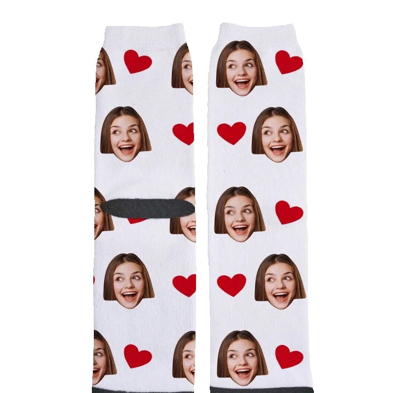 Custom Face Socks Personalized Photo Customizable Funny | SAMAG