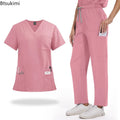 Summer Short Sleeved Hospital Doctor Uniforms Spa Uniforms Dental Clinic Medical Scrubs Suits Pet Grooming Veterinary Nurse Sets