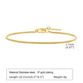 Women Stainless Steel Chain Bracelet, 18K Gold Plated Twist Paperclip Adjustable Link Chunky Stackable - Visuel 12 | SAMAG