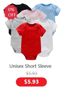 0 to12M 3-Pack Bodysuits Sets For Girls Newborn Short Sleeve Rompers Cotton Clothes Infants Summer One Piece Costume Bebe Outfit