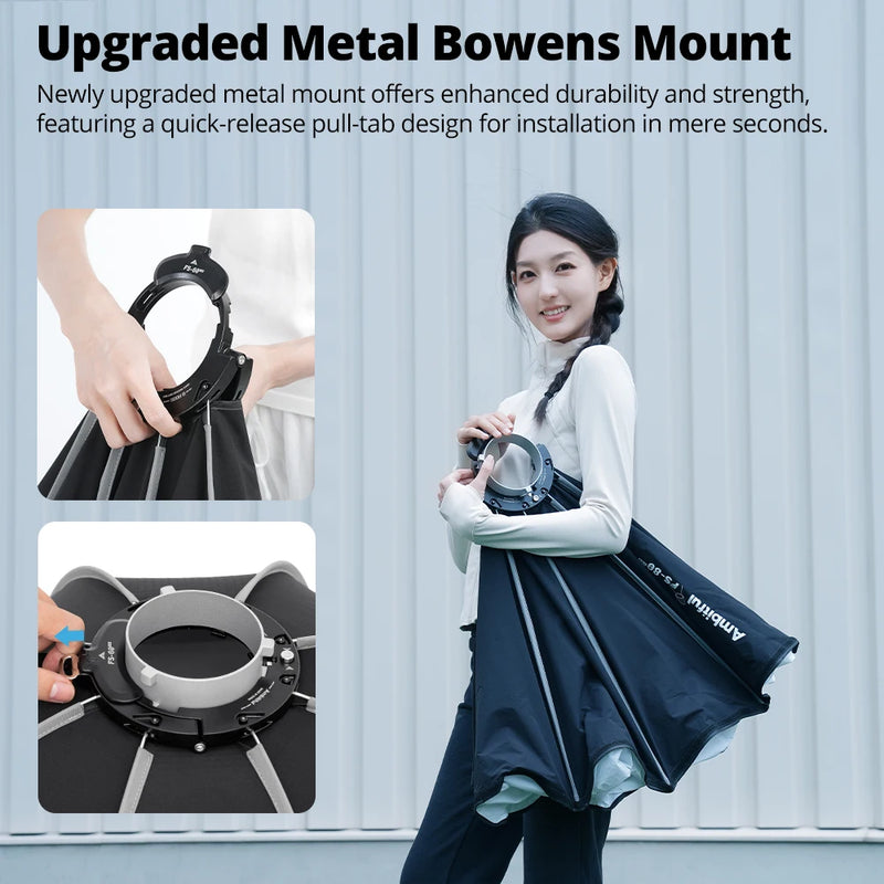 Ambitful FS 40/60/80 PRO Quick Release Softbox Standard Detachable Bowens Mount Octagon Softbox For Studio LED Video COB Ligh