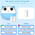 HelloBaby Instant Print Camera with 16GB Memory Card for Kids, 3.2” IPS Screen, 1080P Video Recording, 16X Digital Zoom, Flash, Time-lapse,