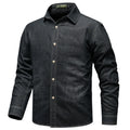 New Fashion Men Classic Light Blue Long Sleeves Denim | SAMAG