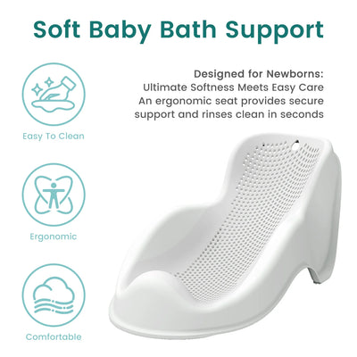 Soft Baby Bath Support for Newborns - Ergonomic, Easy | SAMAG