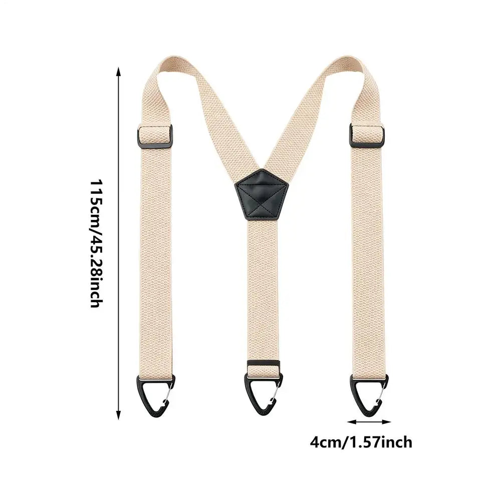 Suspenders for Men with Swivel Hooks for Men Work Jeans Y Back Adjustable Elastic Trouser Braces Belt Loop Elastic Straps