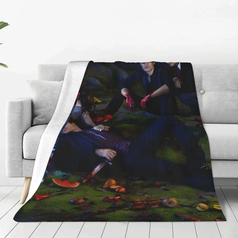 The Vampire Diaries Damon Salvatore Blanket