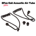Y-2Pcs For Radio Earpiece Headset Walkie Talkie Earphone Coil Spring Air Tube Coil Acoustic Air Tube Earplug Replacement