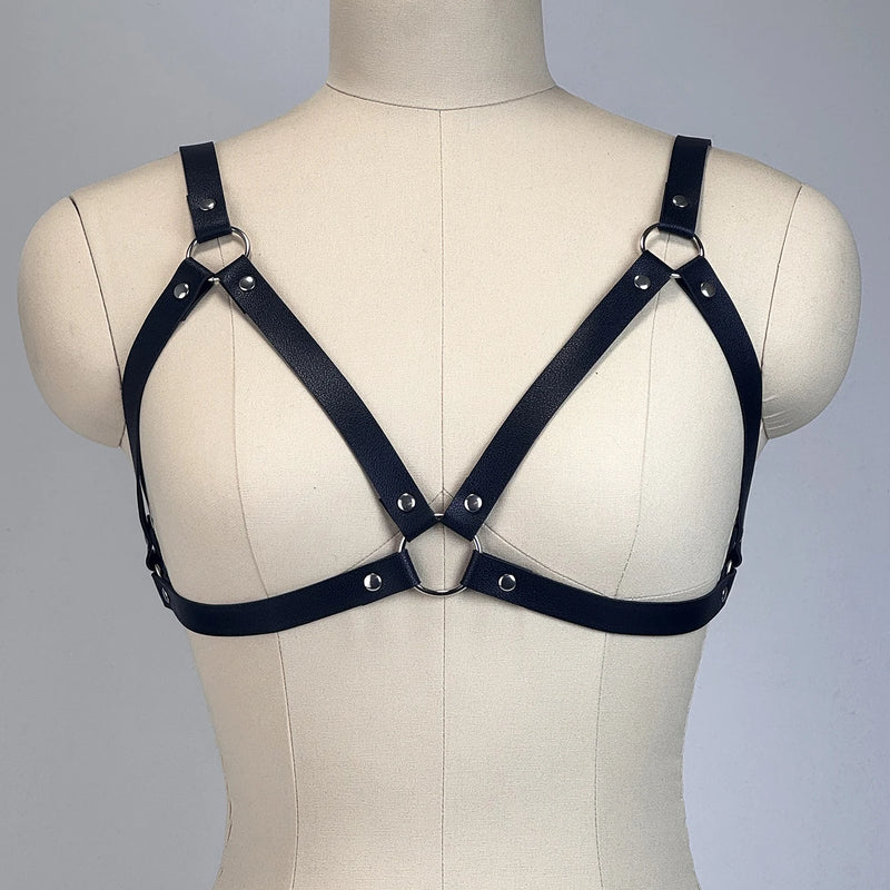 Fashion PU Leather Belt Street Style Chest Harness Belt Suspenders for Women Decor Punk Rock Belt Gothic Clothing Accessories