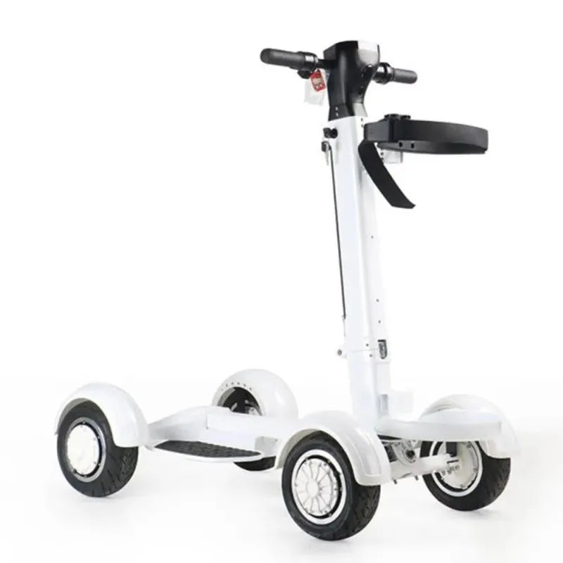 Portable Four-Wheel Electric Golf Cart - Foldable Scooter with Remote Control