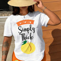 Peach Letter Print Short-Sleeved Shorts Set in a Loose White T-Shirt and an Orange Tight Short Pants Casual Outfit