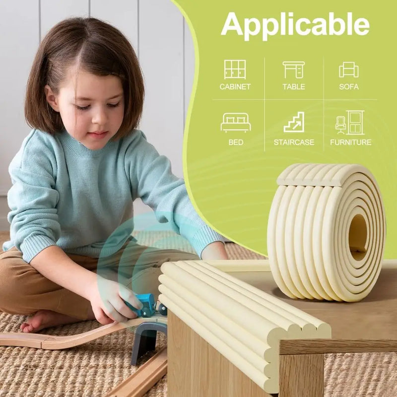 2m Desk Edge Guard Strip Baby Safety Soft Anti Collision Cushion Self Adhesive Thickend Wall Corner Protector