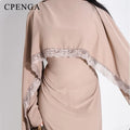 Luxury Dubai Abaya Detachable Lace Shawl Modest Muslim | SAMAG