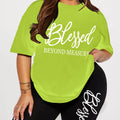Plus Size Sets for Women Summer 2 Pieces Blessed Printed Offers and Liquidation Everything Cheap Elegant Women's Sets Short Sets