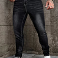 Men Jeans Denim Pants Clothing Trousers Casual Black | SAMAG