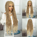 Pink Soft Faux Braids Wig for Black Women 36 Inches Synthetic Knotless Box Braided Wigs with Baby Hair Full Lace Dreadlock Wig