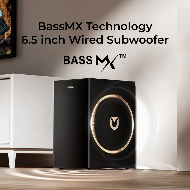 ULTIMEA Skywave F30 Boom Soundbar 3.1.2 360W Dolby Atmos Soundbar, with 6.5'' Wired Subwoofer, Home Theater for TV, APP Control