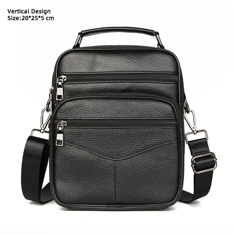 Hot Fashion Men Messenger Bags Genuine Leather Handbags for Man Luxury Brand Male Crossbody Bag for Mini Pad Boy Shoulder Bag