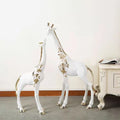 Nordic Room Decor, Giraffe Sculpture, Large Crafts, Floor Decoration, Creative Animal Statue, Resin Artwork, Home Decoration