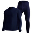 Men's Thermal Underwear Set Thickened Long John Cotton Tops Trousers High Collar Thick Winter Conjunto Termico Masculino Inverno