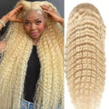 Blonde 613 Hd Lace Frontal Wig 13X6 Deep Wave Human Hair Wigs 40 Inch Curly Lace Front Wig Brazilian For Black Women 250 Density