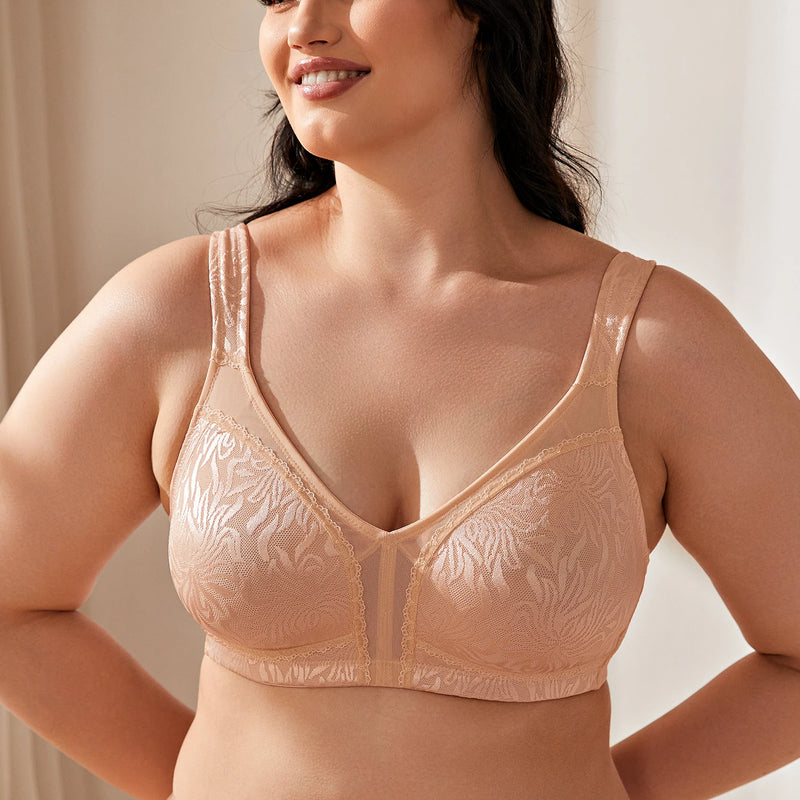 Wingslove Wireless Full Coverage Minimizer Bra - Plus Size, Multiple Sizes Available, Non-Padded Unlined Soft, Women's Everyday
