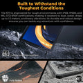 OUKITEL RT9 Rugged Tablet - 10.1" HD Display, 24(6+18)GB+256GB, IP68 IP69K Waterproof, 11000mAh Battery Android 14 Tablet PC
