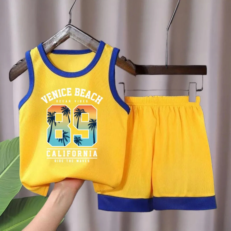 Summer Boys Basketball Clothes Sets Fashion Printed Kids - View 5 | SAMAG