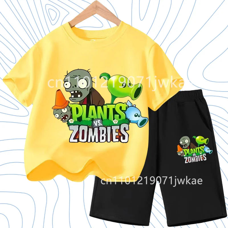 Children's Plants Vs. Zombies Short - Sleeved T - Shirt Set - View 10 | SAMAG