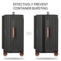 Side Opening Suitcase Wide Trolley Travel Case with Skating Spinner Wheels TSA Lock Rolling Luggage PC Material 20/24/26/28inch