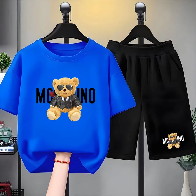 Fashion Letter Bear Print Children Summer Clothing - View 16 | SAMAG