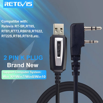 Retevis TK3107 H777 Walkie Talkie Two-pin USB Programming | SAMAG
