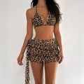 Leopard Print 3-Piece Bikini Set for Women Sexy Swimsuit | SAMAG