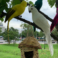 25/35cm Simulation Parrot Garden Decoration Creative Lawn Figurine Ornament Animal Bird Outdoor Garden Party Prop Decoration