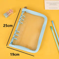 A5 Binder Cute Transparent Binder Notebook Filing Cabinet A5 Ring Pockets Leaf Filing Cabinet A5 Macaron Binder HYJ02