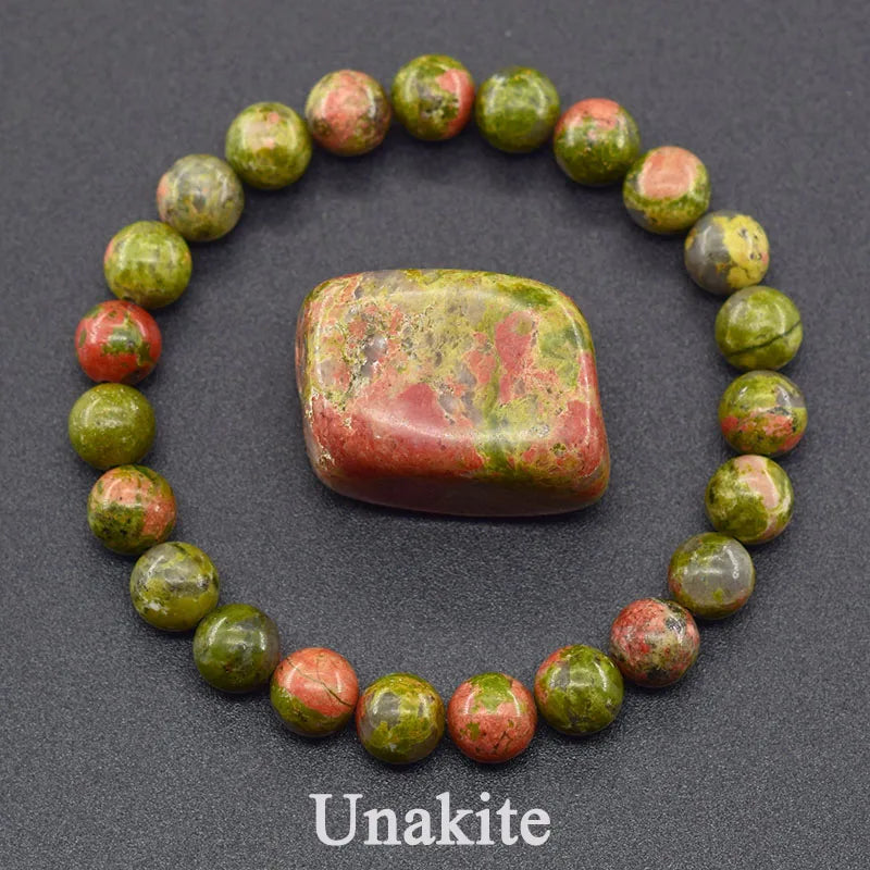 Genuine Tree Patterned Agates Beads Bracelet Woman Real Natural Moss Man Energy Stones for Healing - Visuel 23 | SAMAG