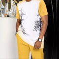 Men's sports set 2 - piece 3D printed summer fashion new slow running casual short sleeved T - shirt+pants - View 5 | SAMAG