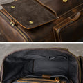Vintage Crazy Horse Genuine Leather Backpack Men Leather Bagpack Climbing Rucksack male Large Hiking Backpack M814