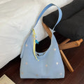 2026 New CEEKAY Star Embroidered Hobo Bag, Cute Shoulder Bag with Star Pendant, Large Capacity Tote for Women Handbag Tote Bag