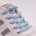 New 1Pair/3Pair Metal Lock Shoe Laces for Sneakers Elastic Stretch No Tie Shoelaces Casual Shoes Running Shoes
